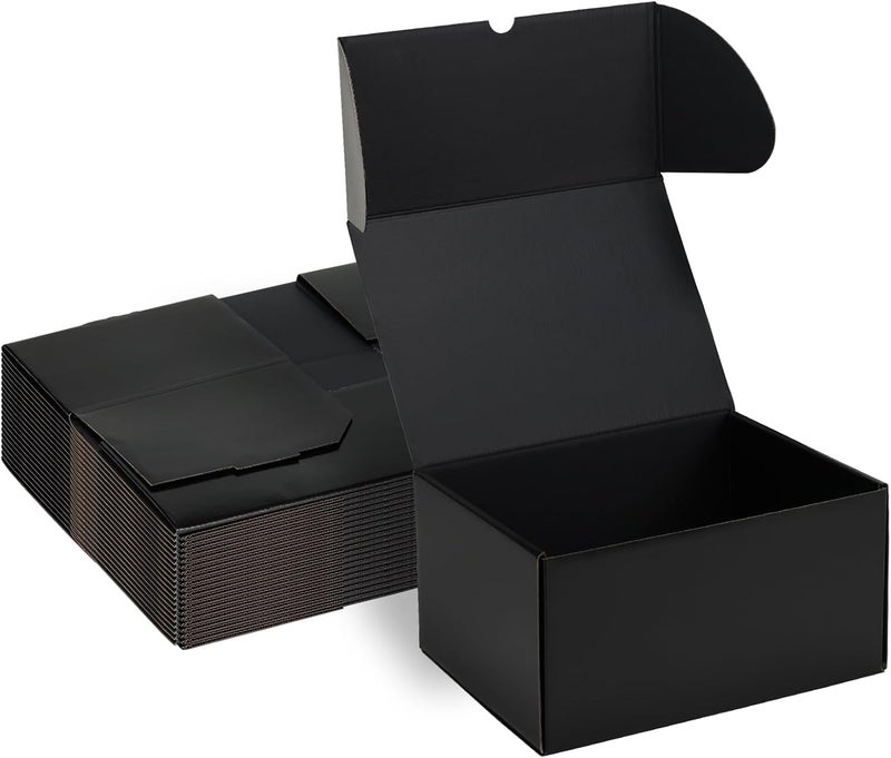 Rempry 10x7x5 Inch Black Shipping Boxes 20 Pack, Cardboard Mailer Boxes for Small Business Mailing - Image 1